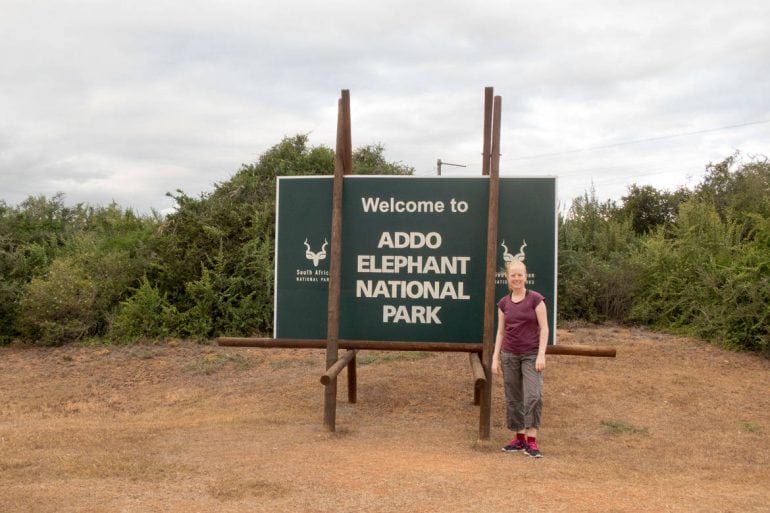 Eingangsschild Addo Elephant Park