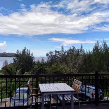 tolle Aussicht beim Pasquiere Restaurant auf Praslin Seychellen