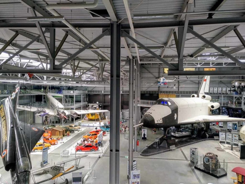Übersicht der Halle Raumfahrt im Technikmuseum in Speyer