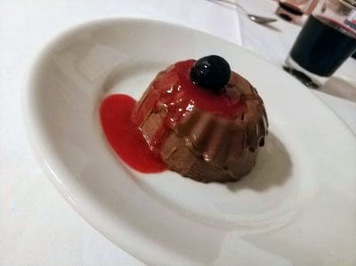 Dessert in der Osteria Antiche Sere in Turin Italien