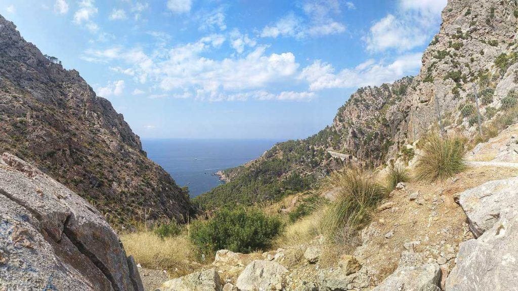 Letzter Blick auf das Mittelmeer auf Mallorca