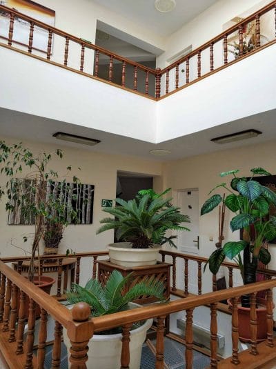 Innenhof vom Residencial Mindelo auf Sao Vicente Kapverden