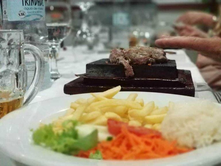 Steak im Restaurant Ipanema auf Santiago Kapverden