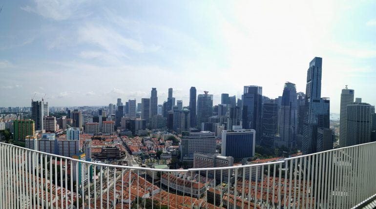 Ausblick vom The Pinnacle Duxton Singapur