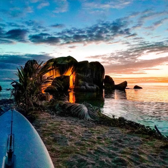 Praslin Seychellen Sonnenuntergang